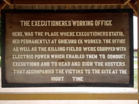 One of the numerous signs which are hanging as you walk through the fields.