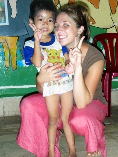 Krystle in her classroom.