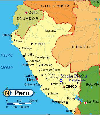 Map of Peru