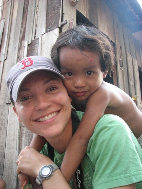 me and Mowgli...doesn't he look like the kid from the junglebook?!  I don't actually know his real name.