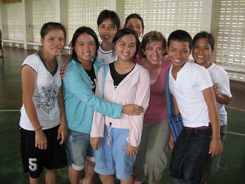 Teens at school near Melonoi, Thailand