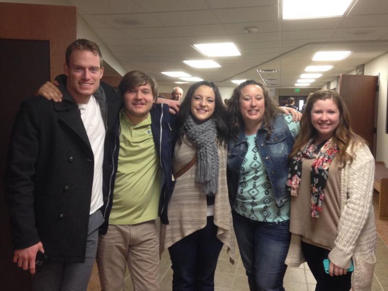 Left to Right: (Jess, Bryce, Chelsea, Me, Kris) Some of my squad mates that got together last weekend!