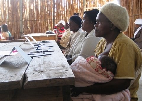 Teachers at training