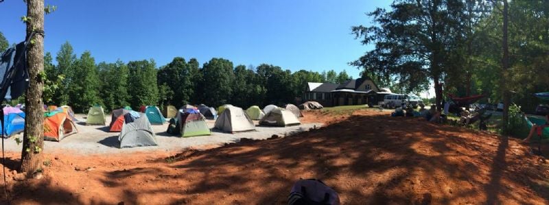 Tents in a row