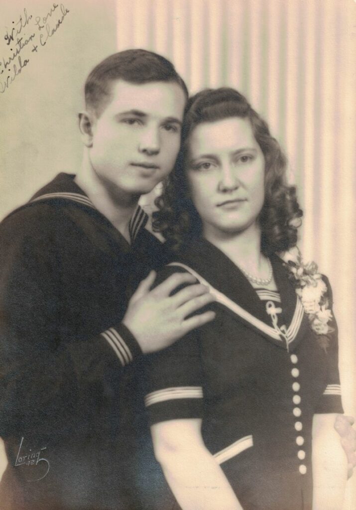 Claude Demont & Wilda Elizabeth ~ Wedding Photo Nov 10th, 1942