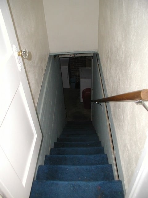 The scary basement...which houses our washer and dryer...bonus.