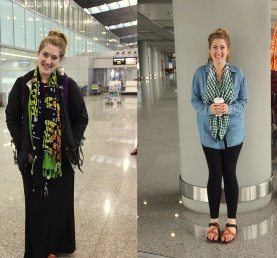 Before and After (shout out to travel day fashion!)