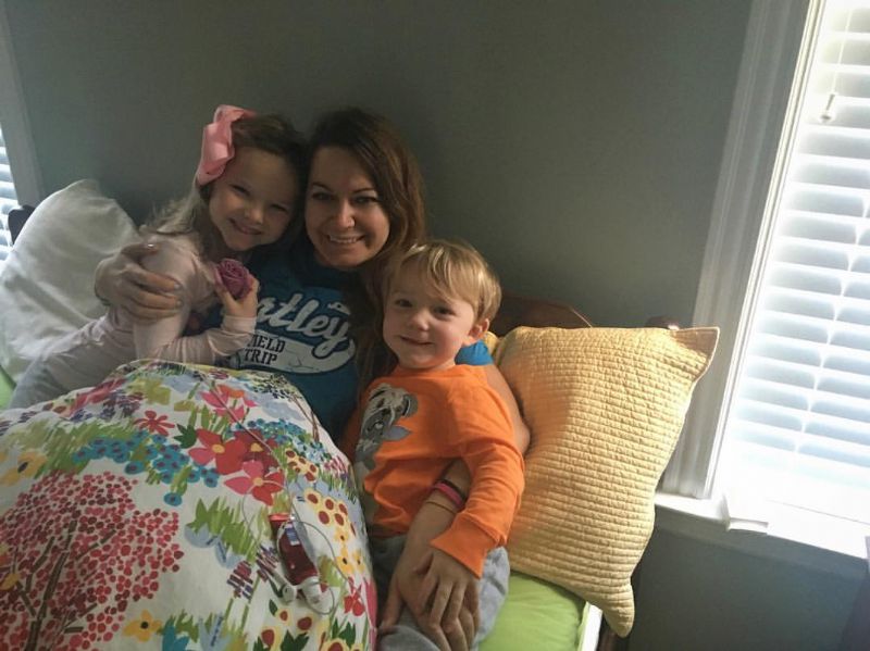 The sweetest wakeup call the morning I got home. 