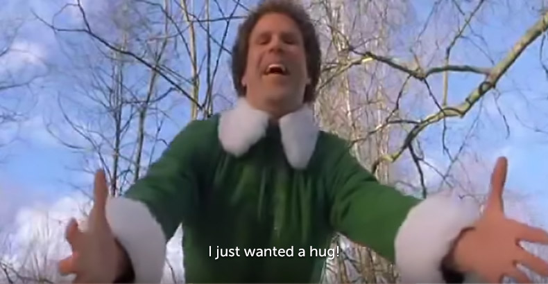 Image result for elf hug meme