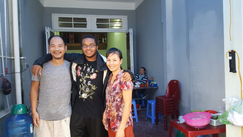 The owners of the Pho place that I ate at almost every day back in Vietnam.A bowl of Pho Ga (Pho with chicken) was 20,000 Dong which is equivalent to $0.87.