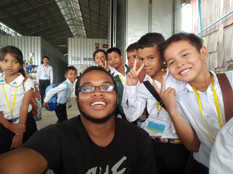 A couple of the students that I was able to teach and have fun with at Village of English School in Cambodia.