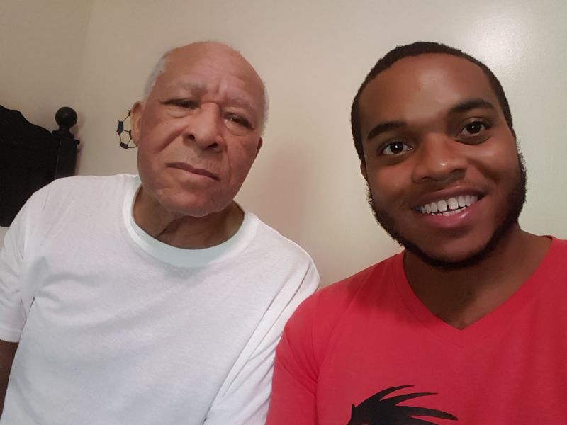 My grandpa and I. This was my first time seeing him in a long time!