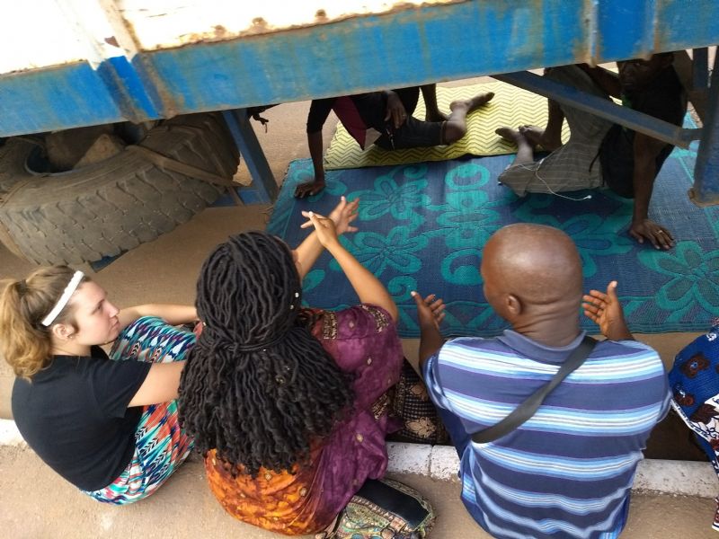 Sitting with the truckers in San Pedro, Côte d’Ivoire 