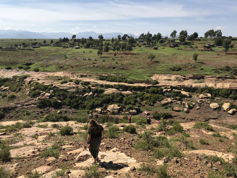 Our first day walking to our village/ministry site for the month