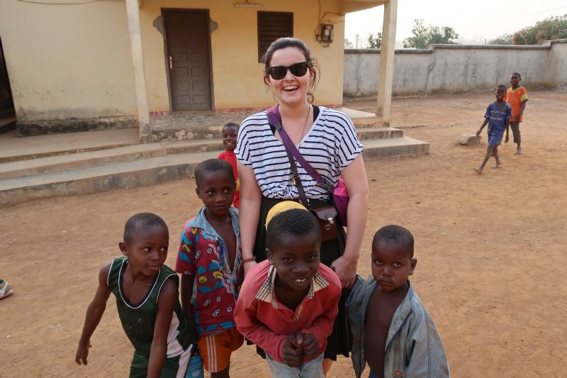 Fagnampleu - Village 1. Every day we walked to church and anywhere from 5-50 children accompanied us along the way.