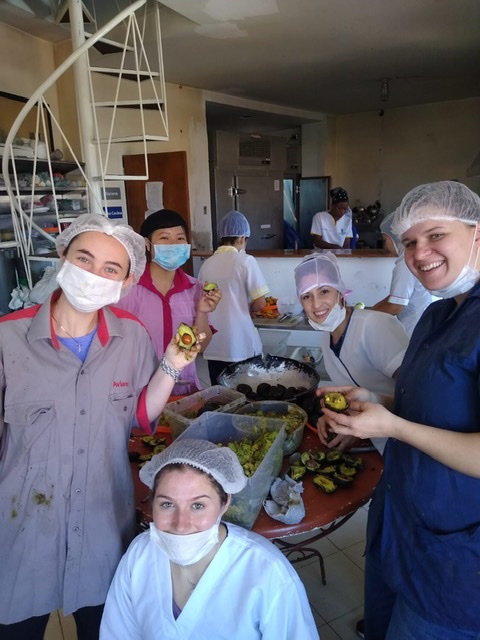 working in the kitchen!