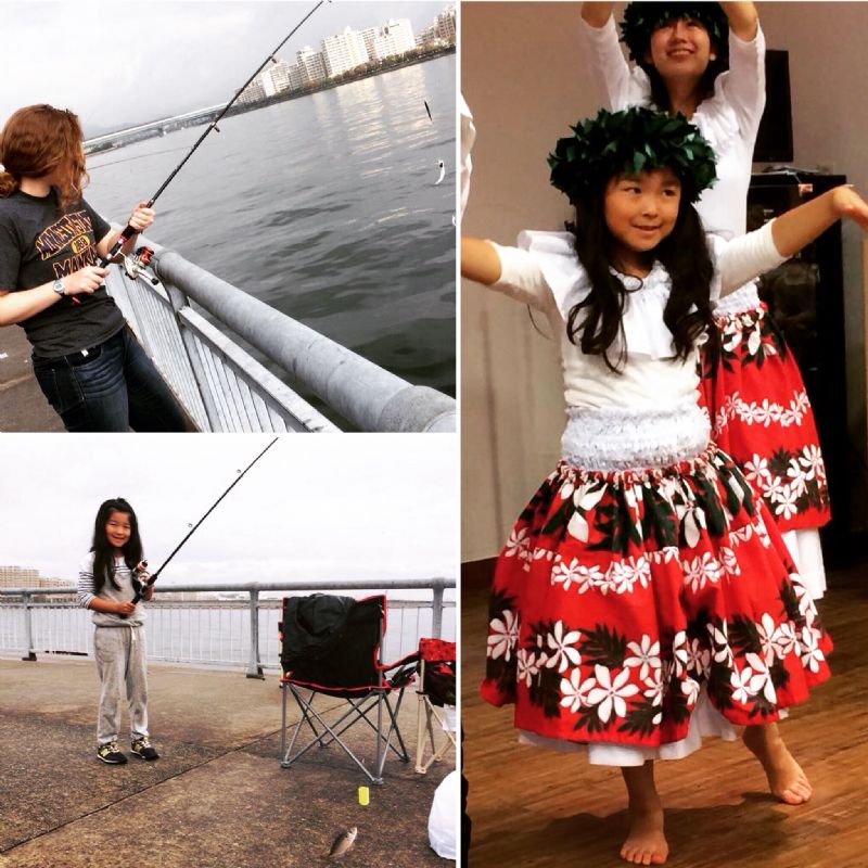 My host family and I enjoyed a day together of fishing and Hula dancing.