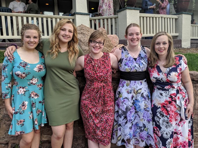 Graduation Day (Lilly, Sara, me, Abigail, and Samantha)