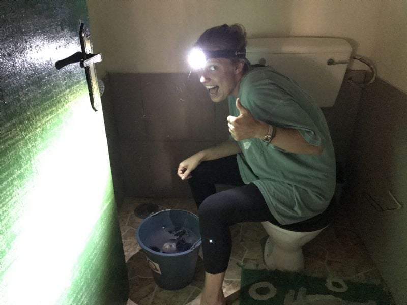 Laundry when the electricity goes out...