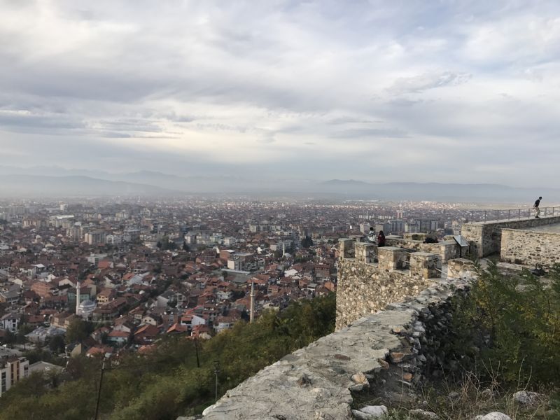 View from the top of the castle looking out over Prizren