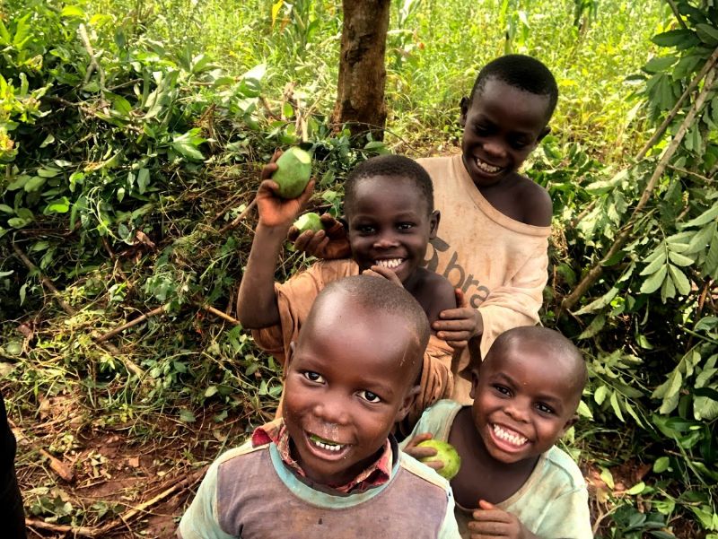 Kiddos in the field we cleared