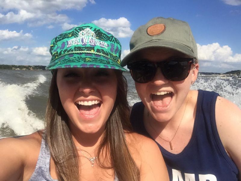 My best friend Kaitlin waiting for me back home - great example of a flourishing friendship :)