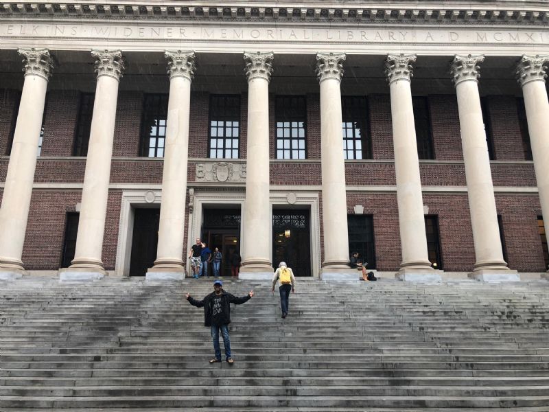 We had a 14 hour layover in Boston! I spent some time visiting Harvard University. This is Widener Memorial Library.