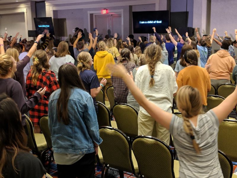 Worship at the hotel.